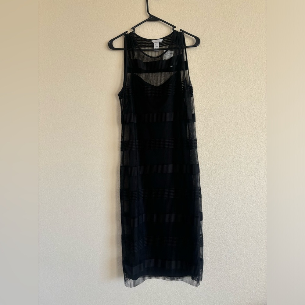 H&M black dress with inner slip